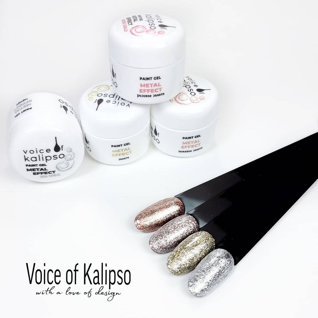 jelʹ KRASKA jel PAINT VOICE OF KADudakO, METAL EFFECT, BIEgE altın, 5 ml - 2