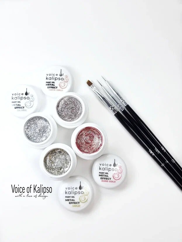 jelʹ KRASKA jel PAINT VOICE OF KADudakO, METAL EFFECT, ROSE altın, 5 ml - 3