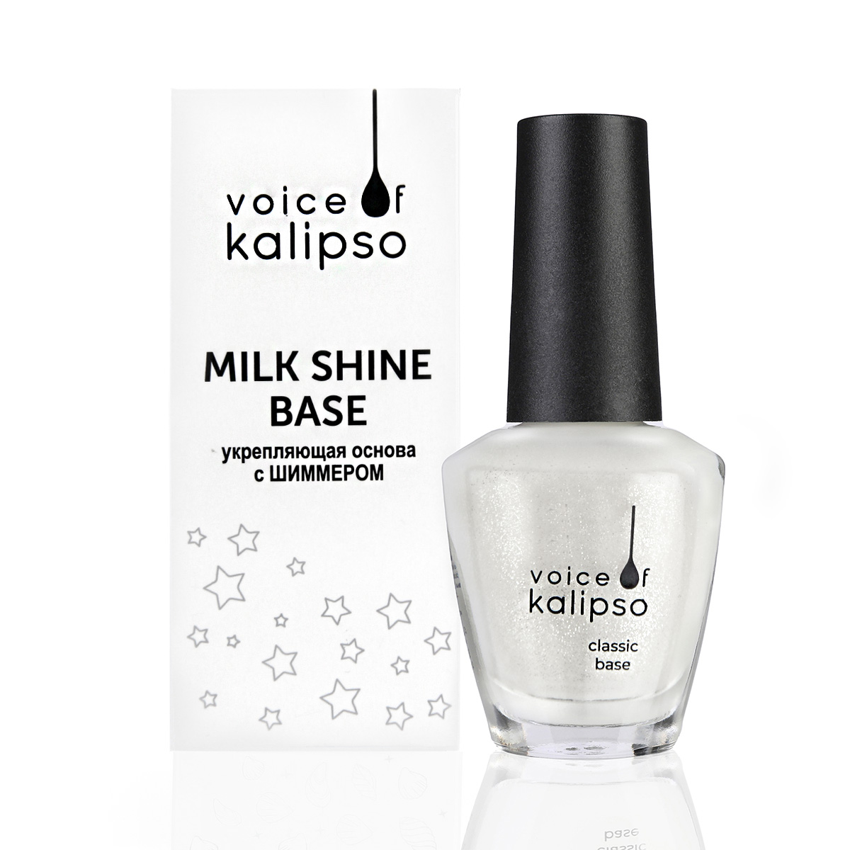 UKREPLYAYUSHCHAYA OSNOVA DLYA LAKA S SHIMMEROM MILK SHINE BASE VOICE OF KALIPSO , 15 ML