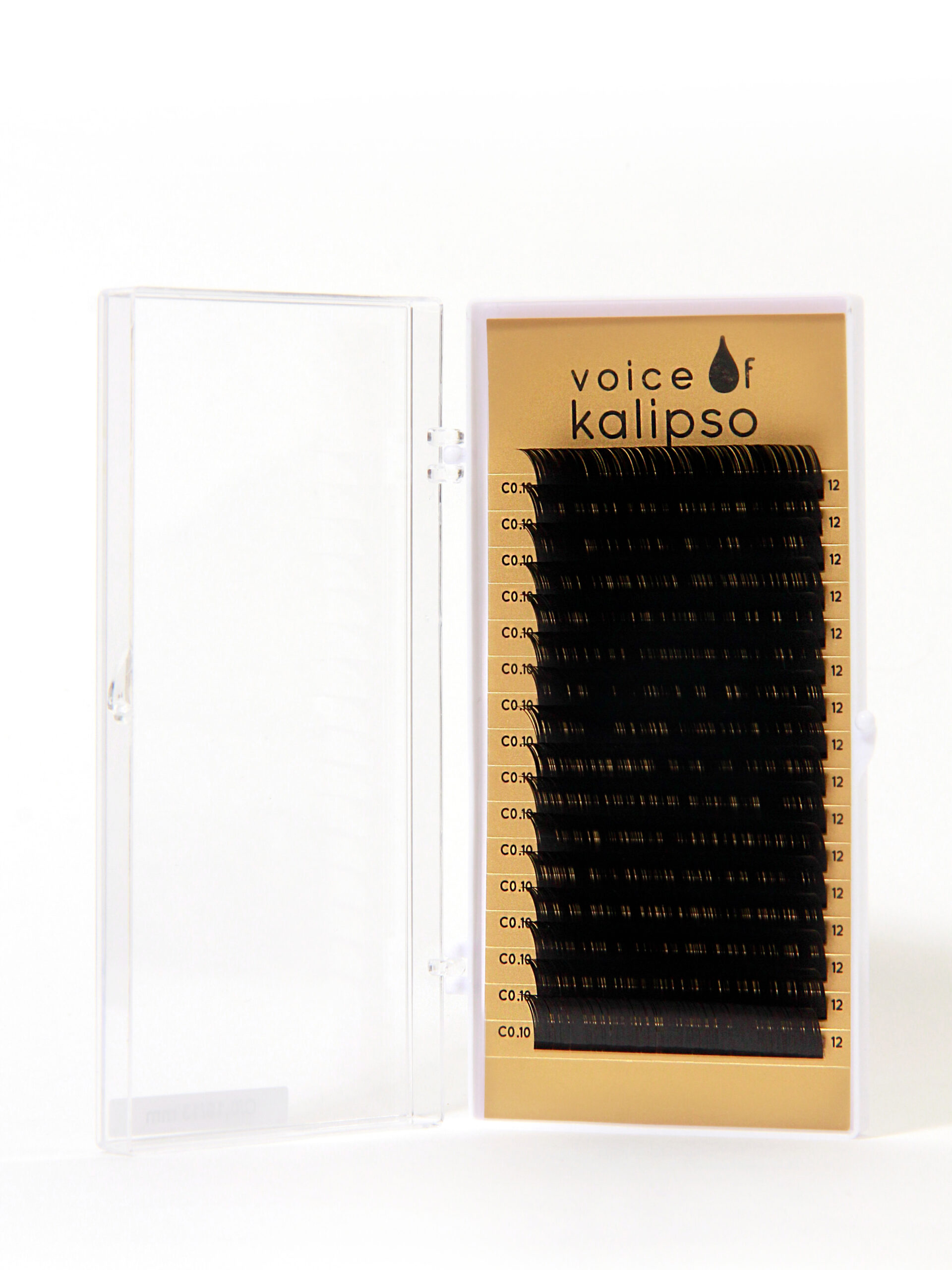 Lashes dlya narashchivaniya Voice of Kalipso chernyye 0,10 / S / 12mm (16 liniy)