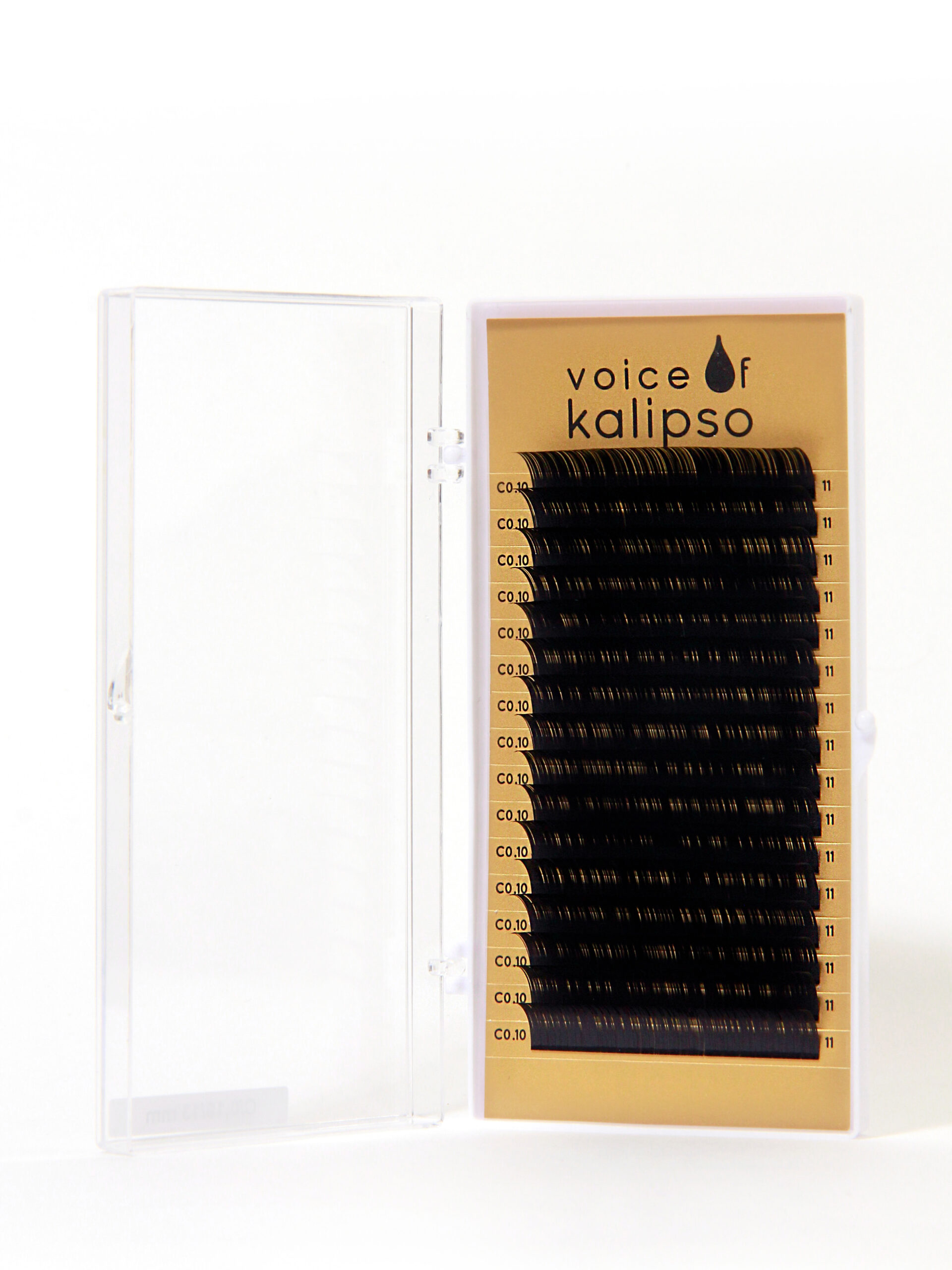 Lashes dlya narashchivaniya Voice of Kalipso chernyye 0,10 / S / 11mm (16 liniy)
