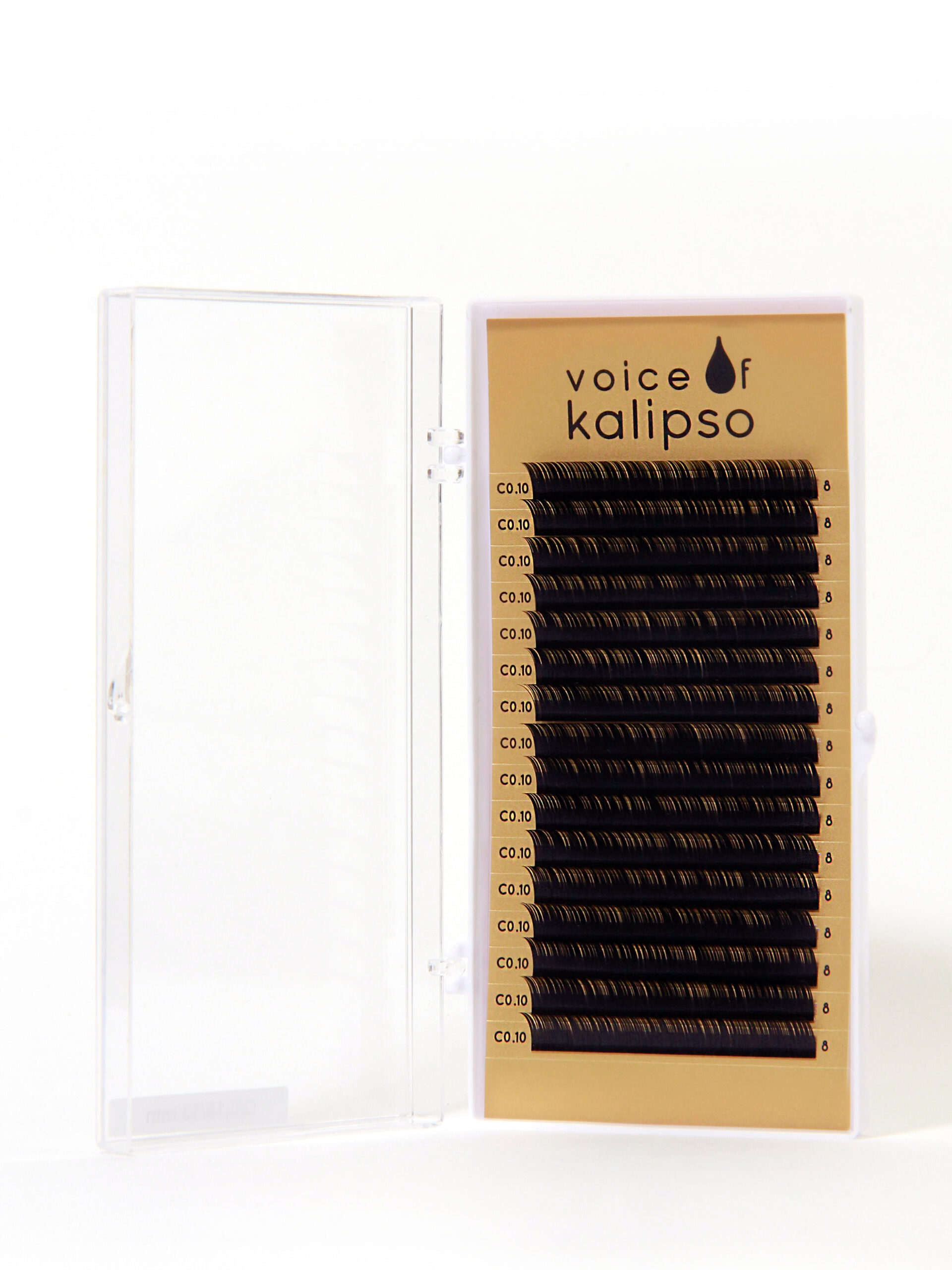Lashes dlya narashchivaniya Voice of Kalipso chernyye 0,10 / S / 8mm (16 liniy)