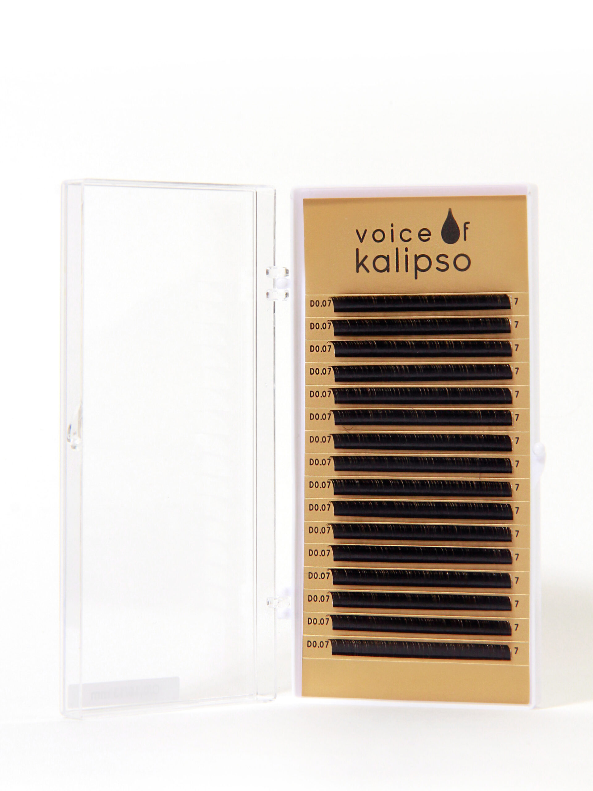 Lashes dlya narashchivaniya Voice of Kalipso chernyye 0,07 / D / 7mm (16 liniy)