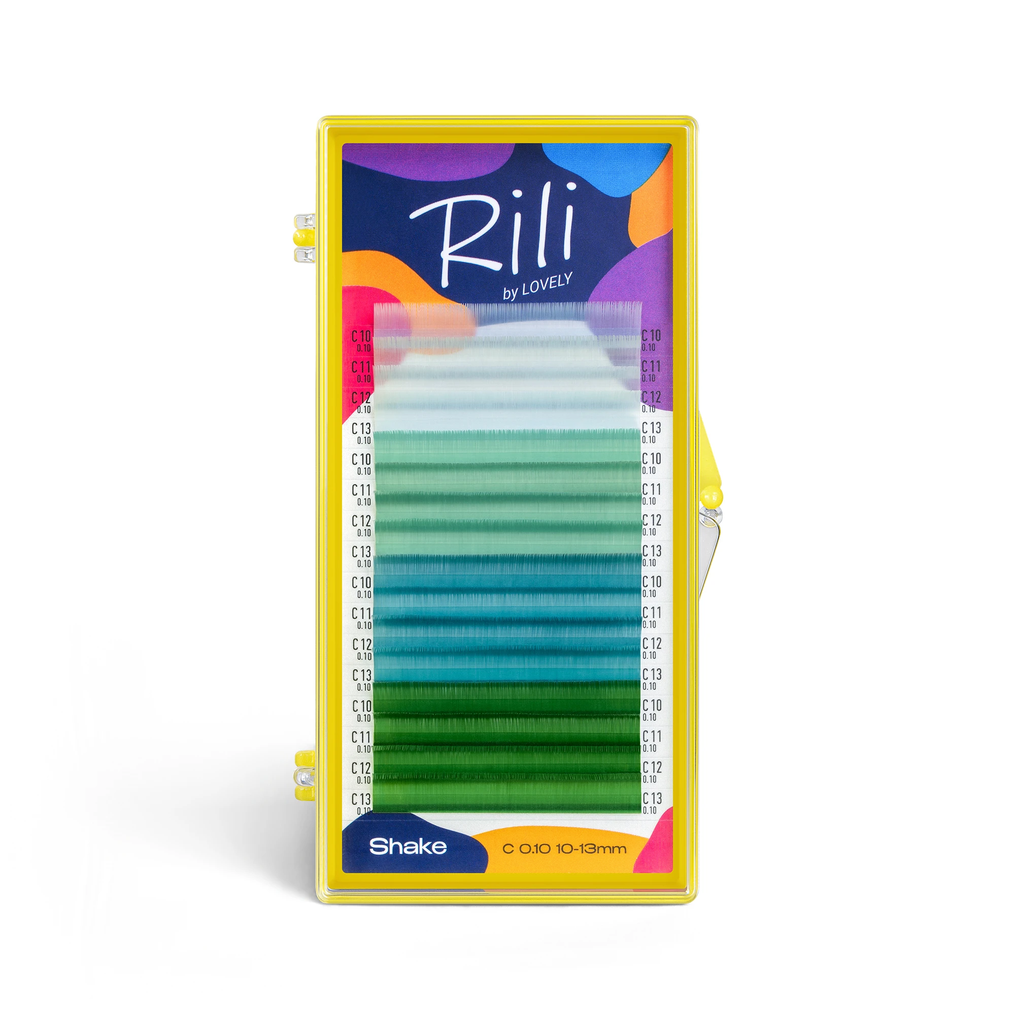 Lashes colored Rili Shake Lagoon - 16 lines - MIX