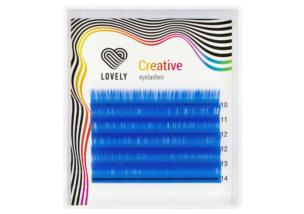 Kirpikler azur (azure) Lovely MINI - 6 satır - MIX (İndirimli)