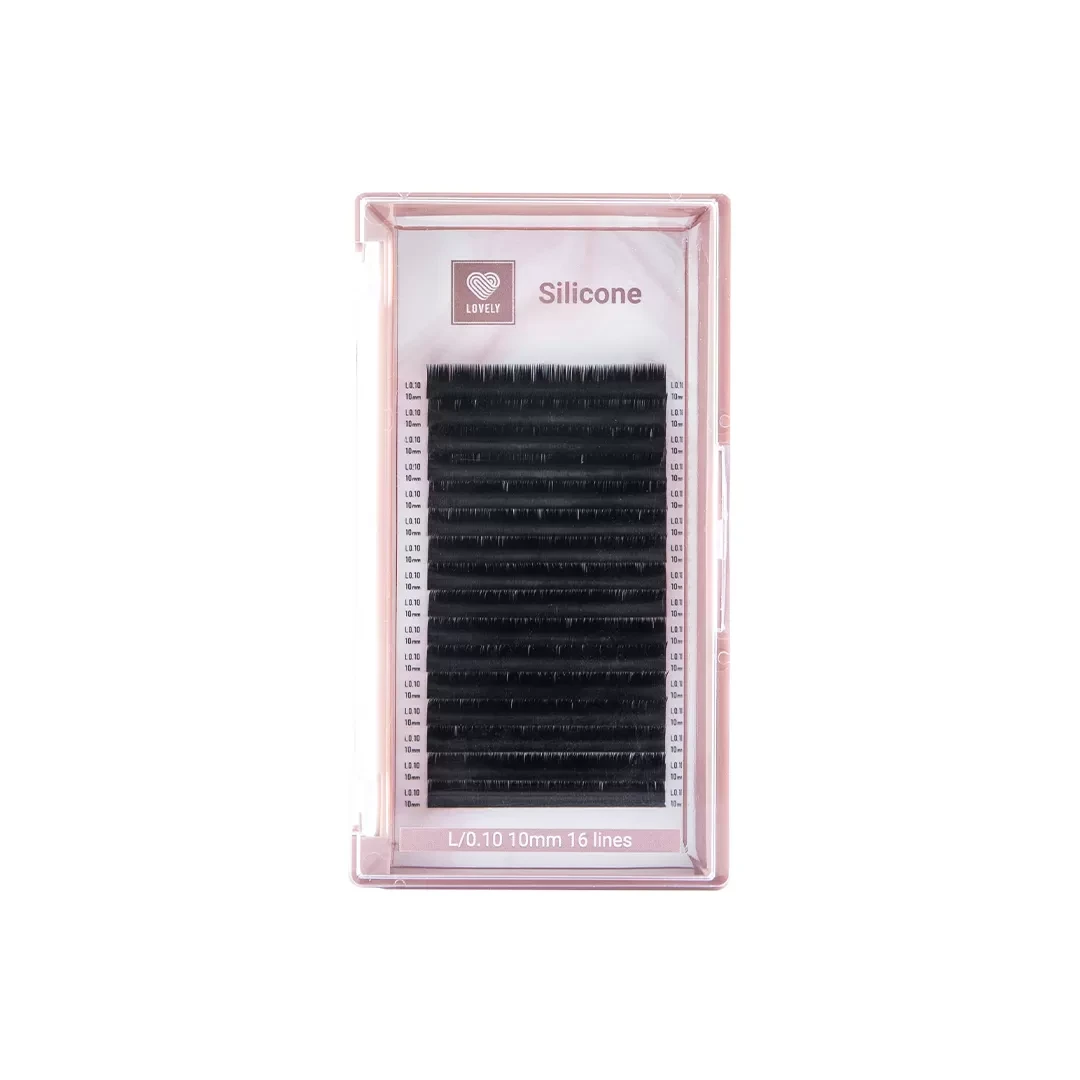 Eyelashes black Lovely series "Silicone" - 16 lines (ROSE MARKDOWN)