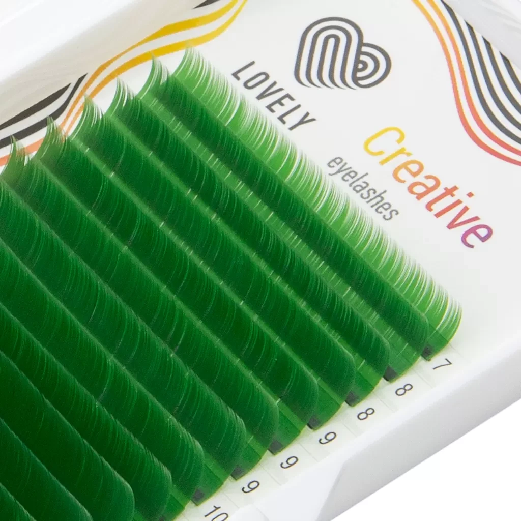 Lashes zelënyye (green) Lovely - 20 lines - MIX - 3