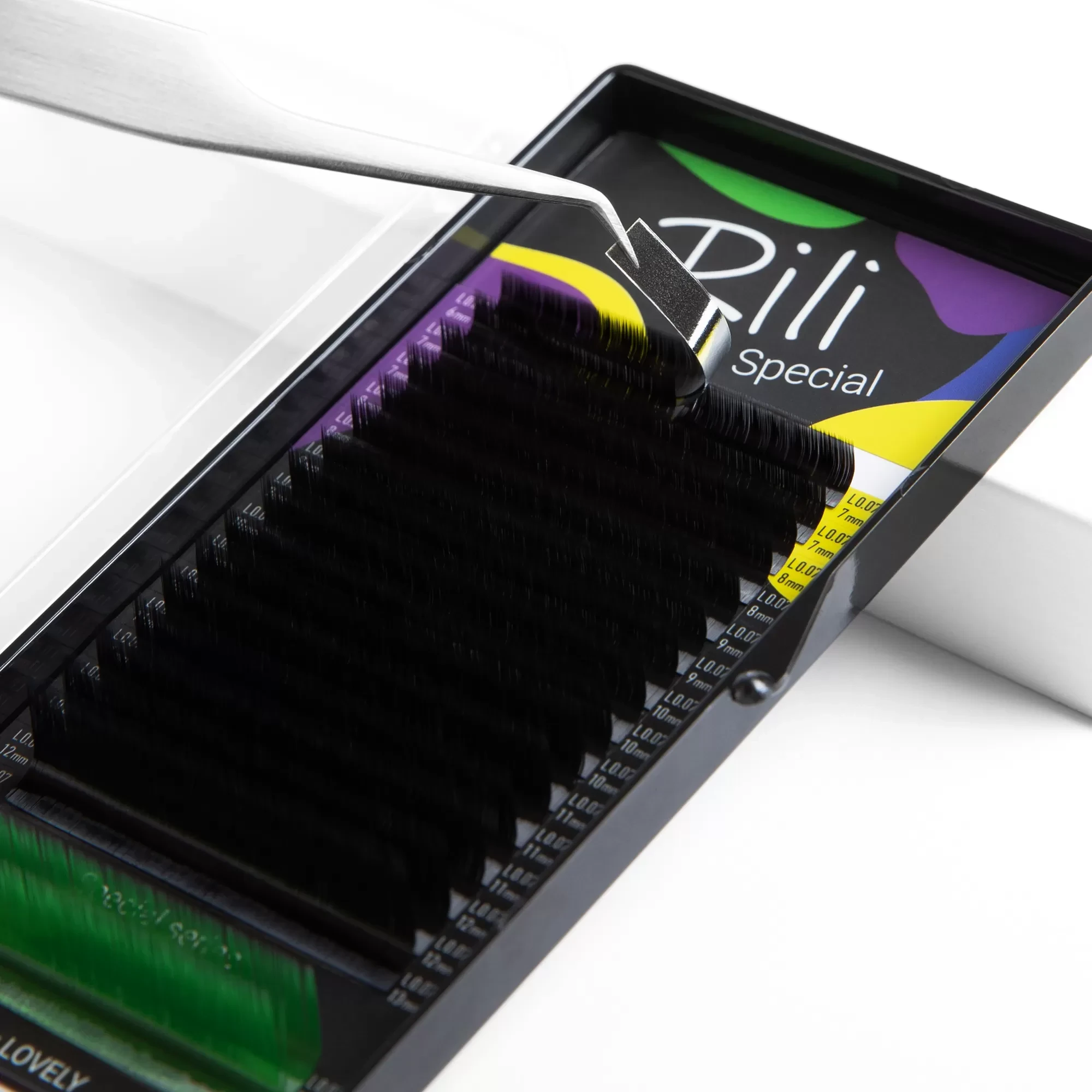 Black lashes Rili Special (green) - 18 lines - MIX - 3