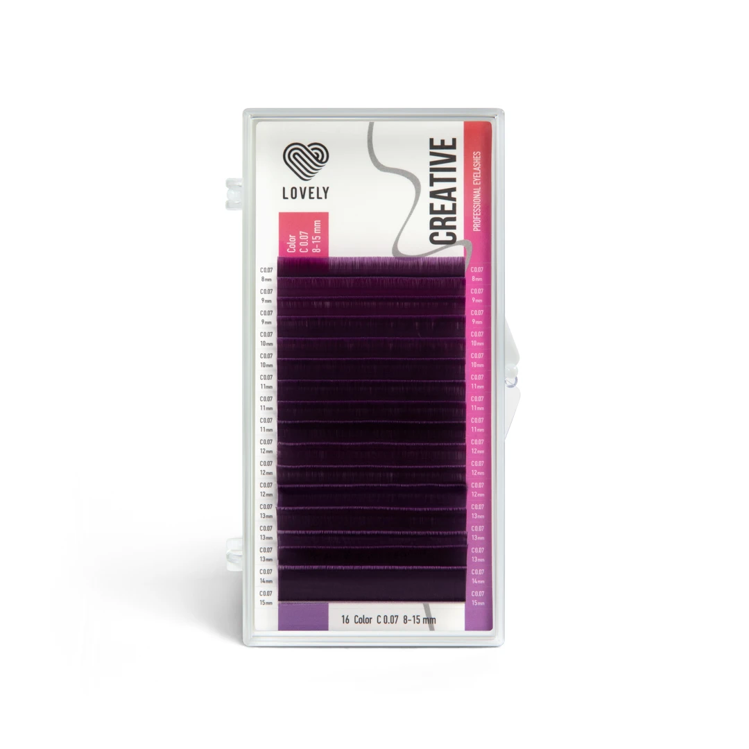 Lashes ombre fioletovyye LOVELY Creative - 16 lines - MIX