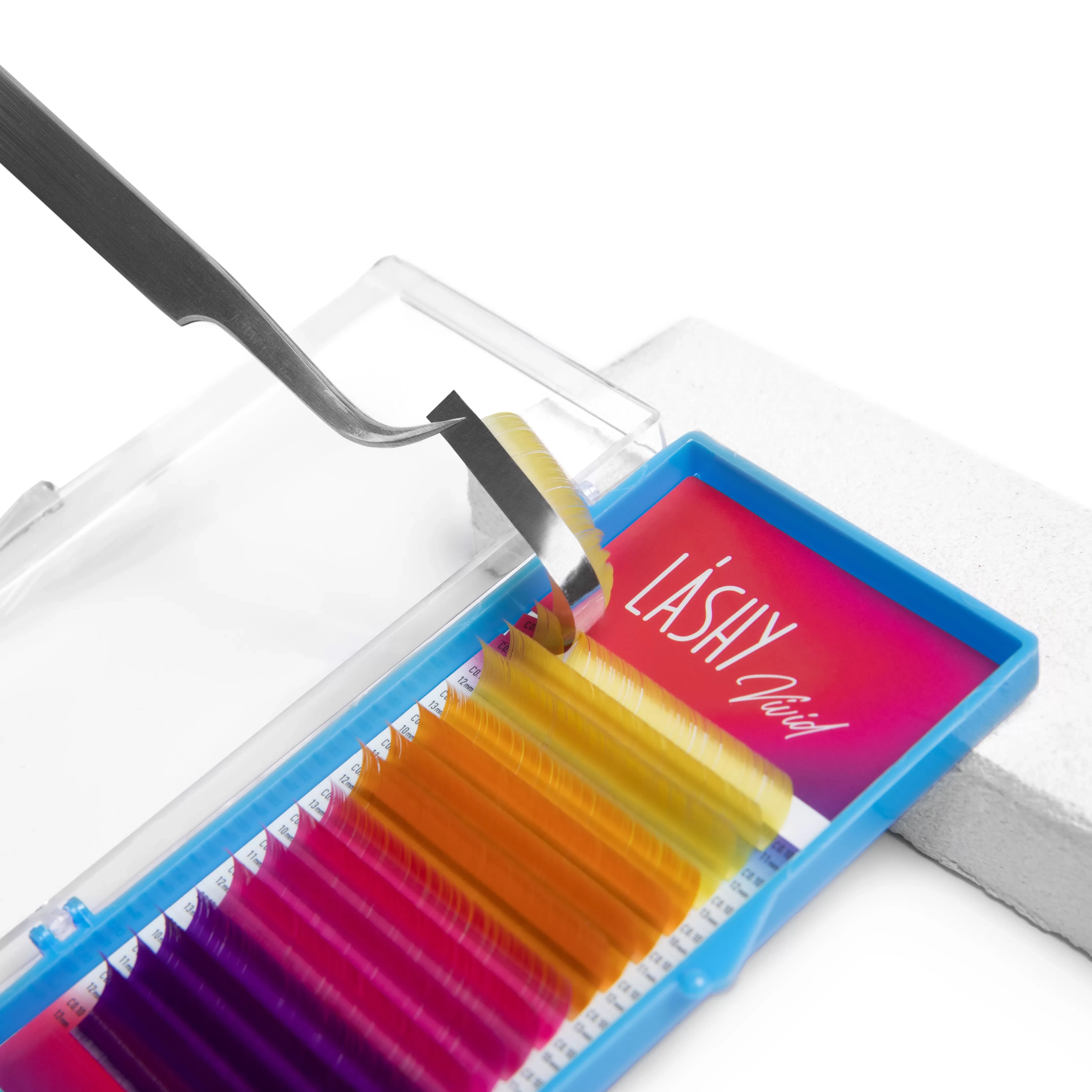 Lashes colored LASHY Vivid "Flame" - 16 lines - MIX (Clearance) - 2