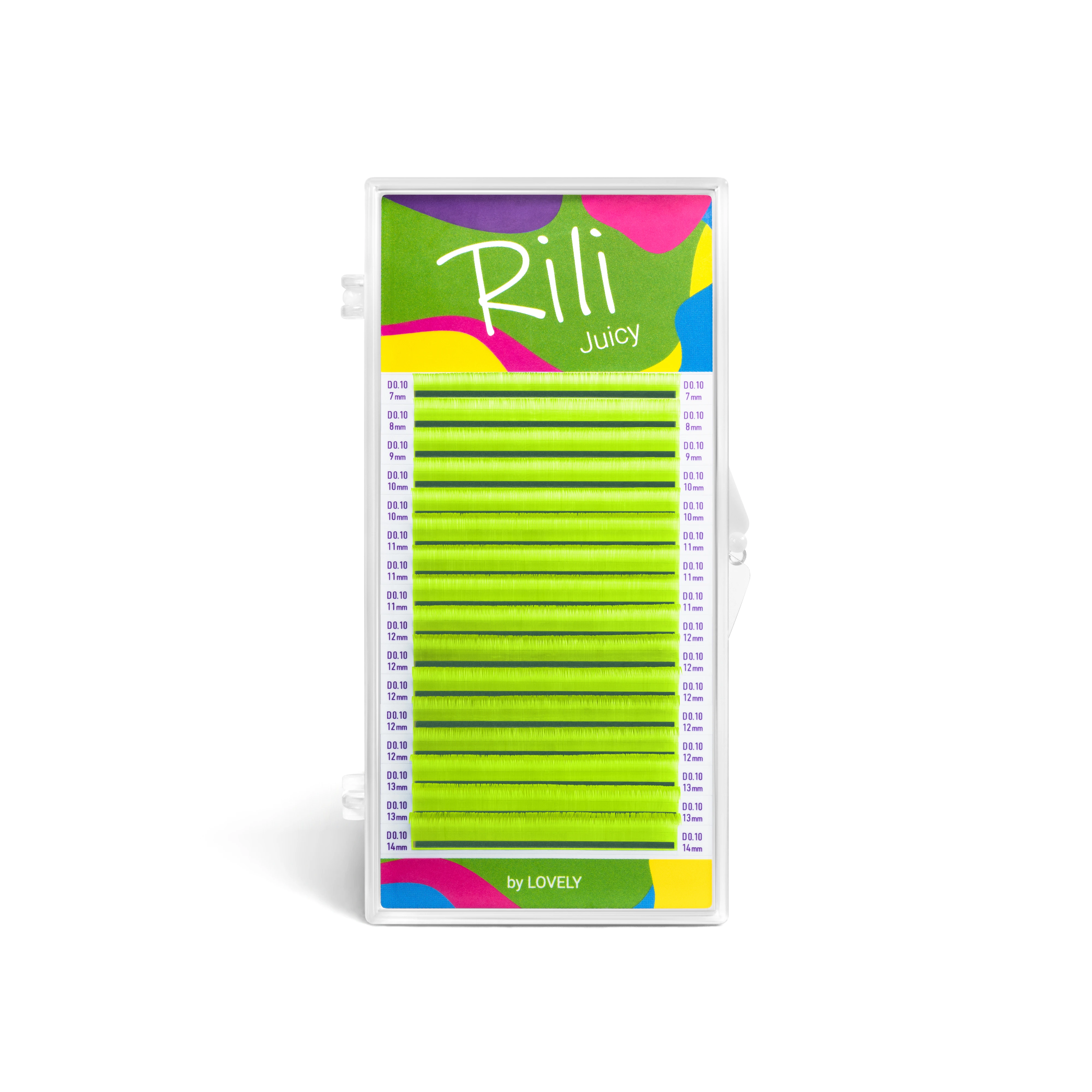 Kirpikler Neonovyye zheltyye Rili Juicy - 16 satır - MIX