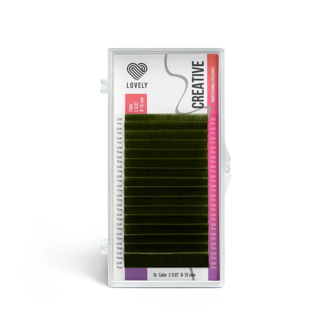 Lashes ombre zelenyye LOVELY Creative - 16 lines - MIX (Clearance)
