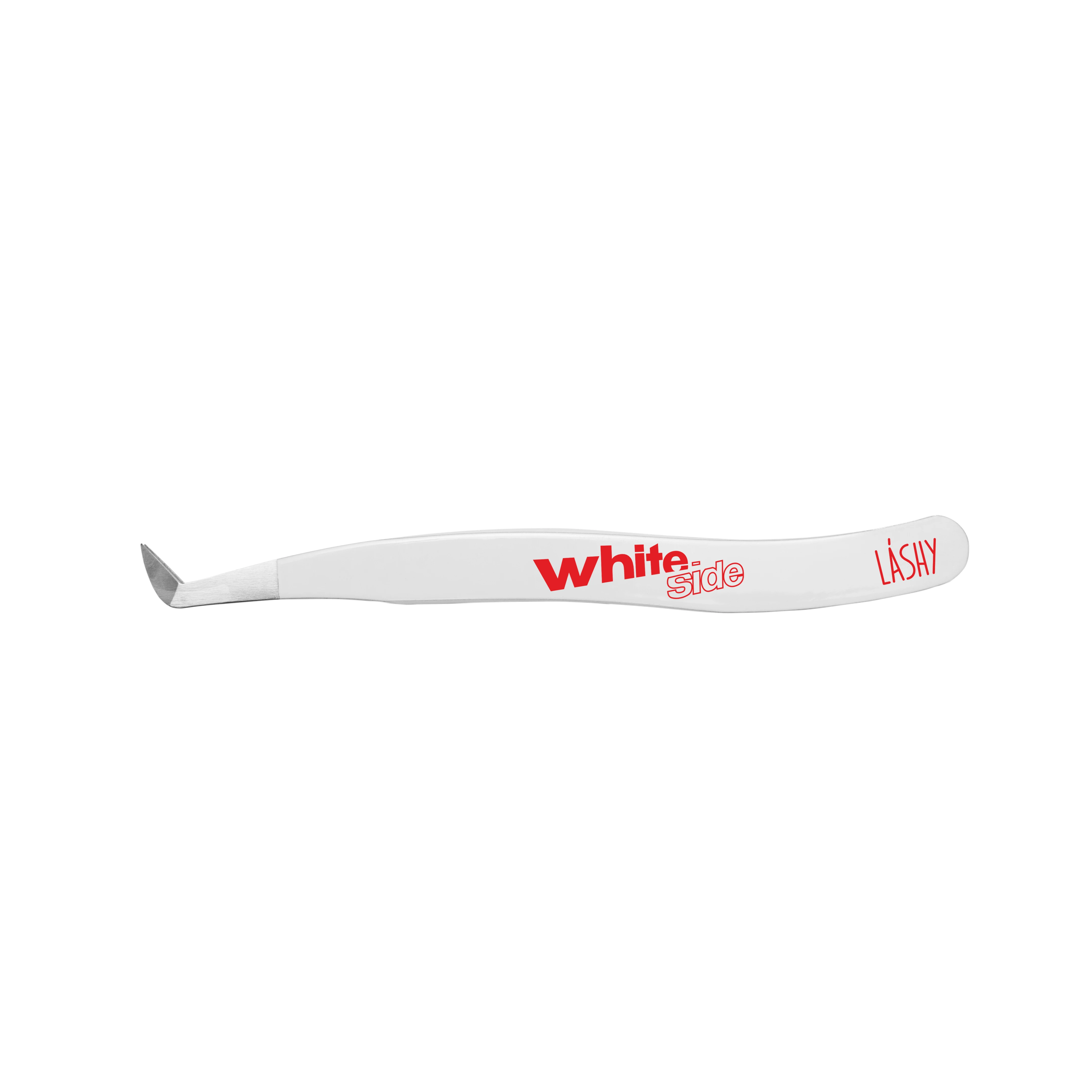 Tweezers professionalʹnyy for lash extensions LASHY, series WHITE SIDE, type Kruglyy sapozhok (Clearance)
