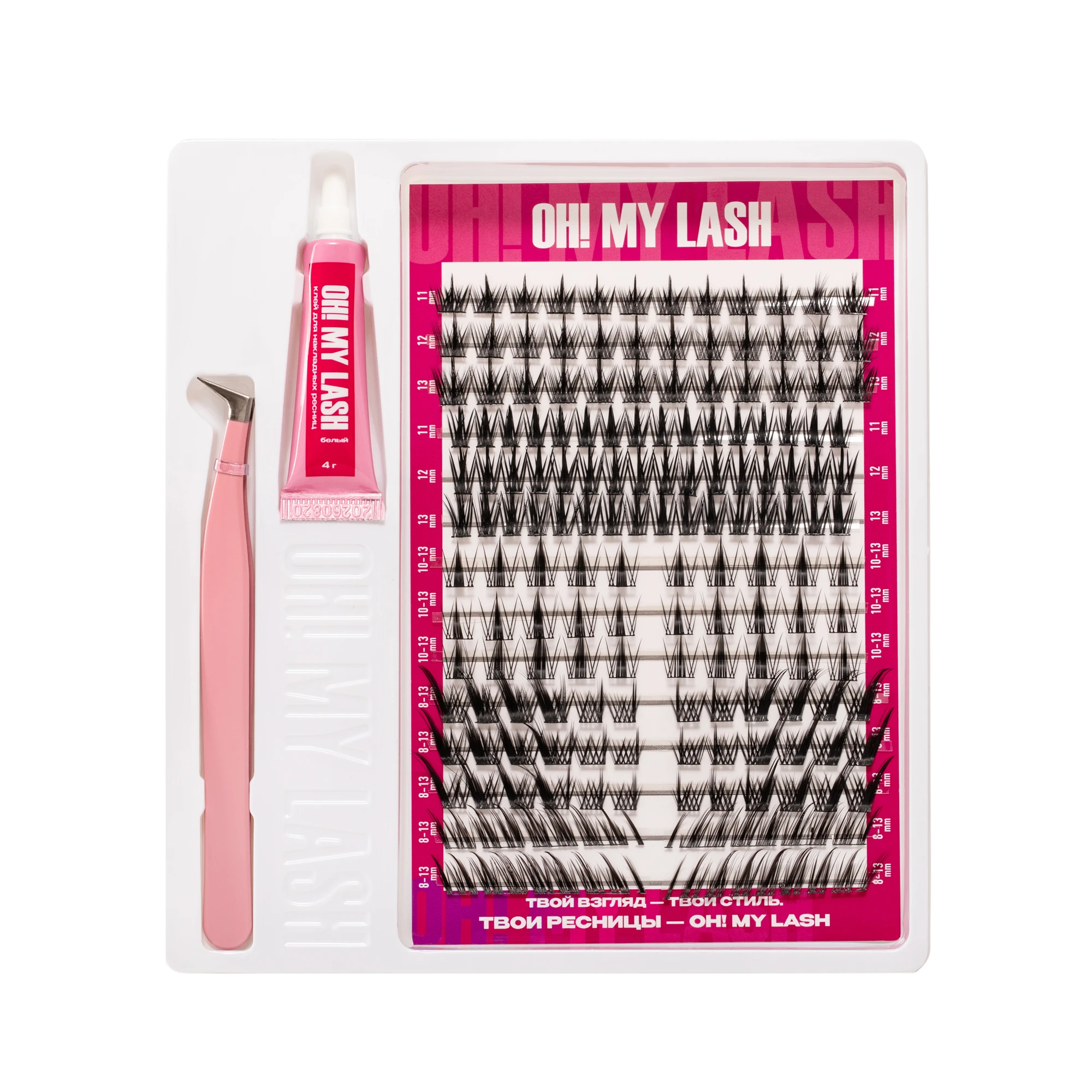 Black strip lash set OH! MY LASH clusters 3v1 "Tokyo" - 2