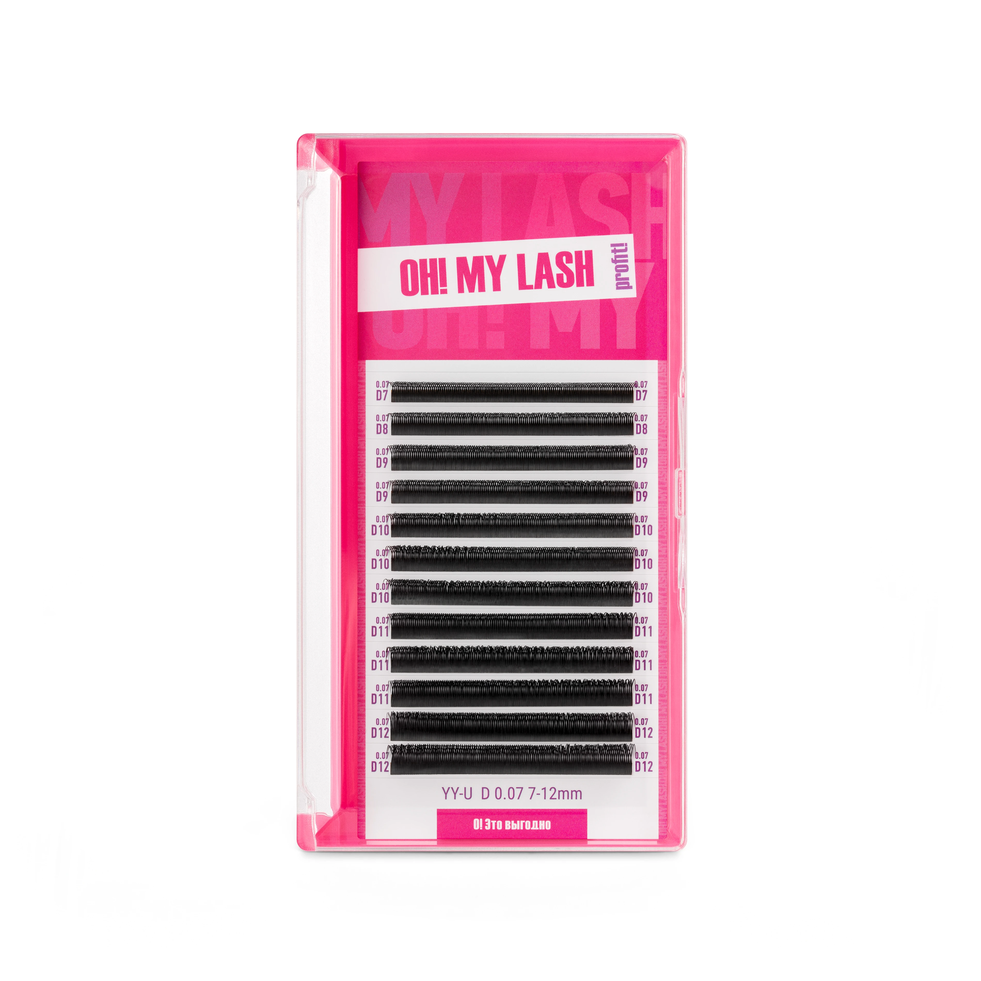 Black lashes OH! MY LASH in clusters YY-U - 12 lines - MIX