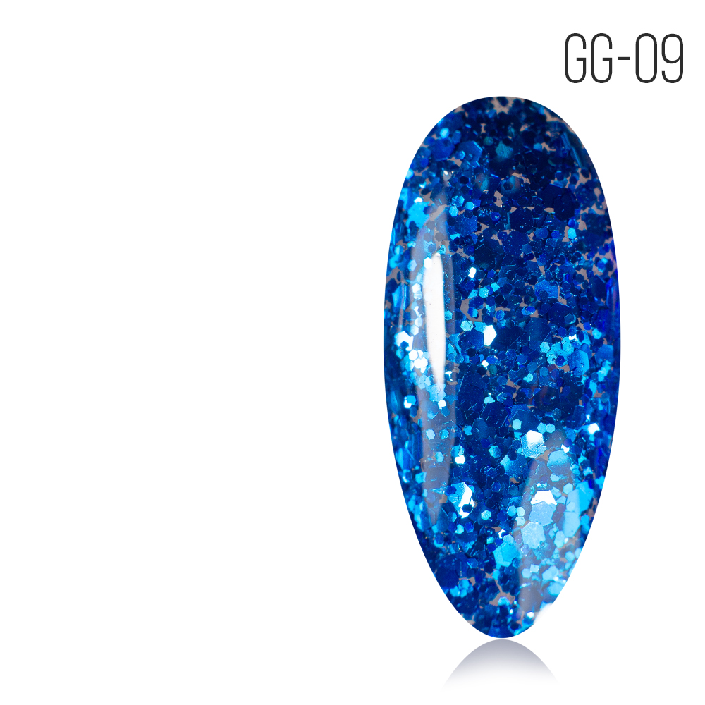 Gel Polish. GG-09. Glitter Gel No. 09